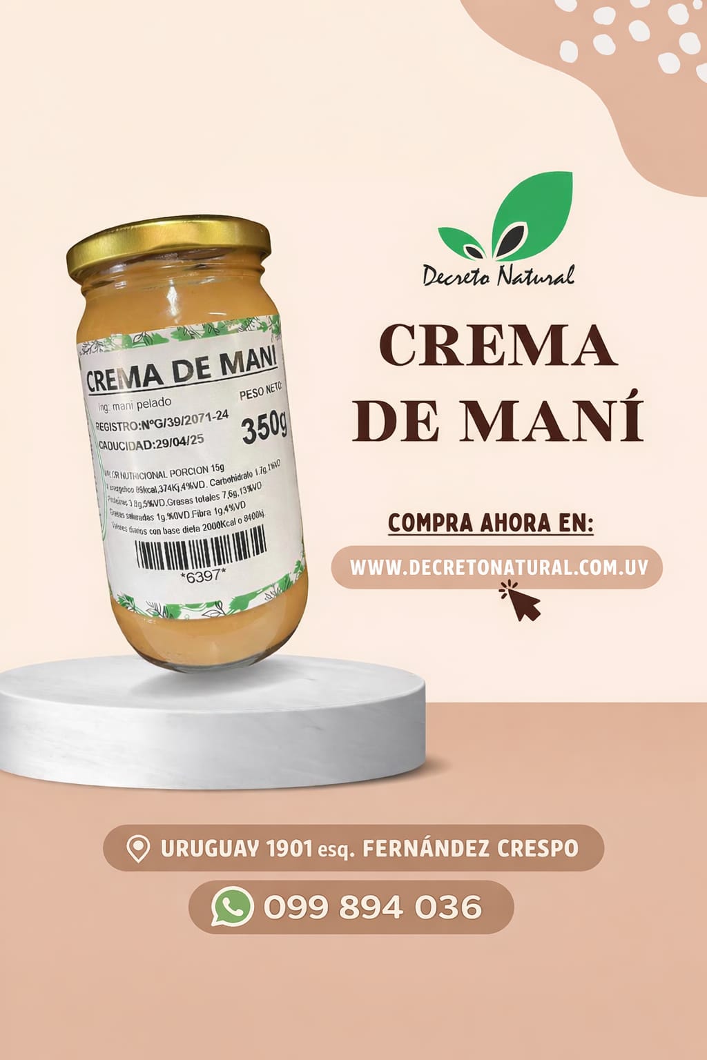 CREMA DE MANI DECRETO NATURAL