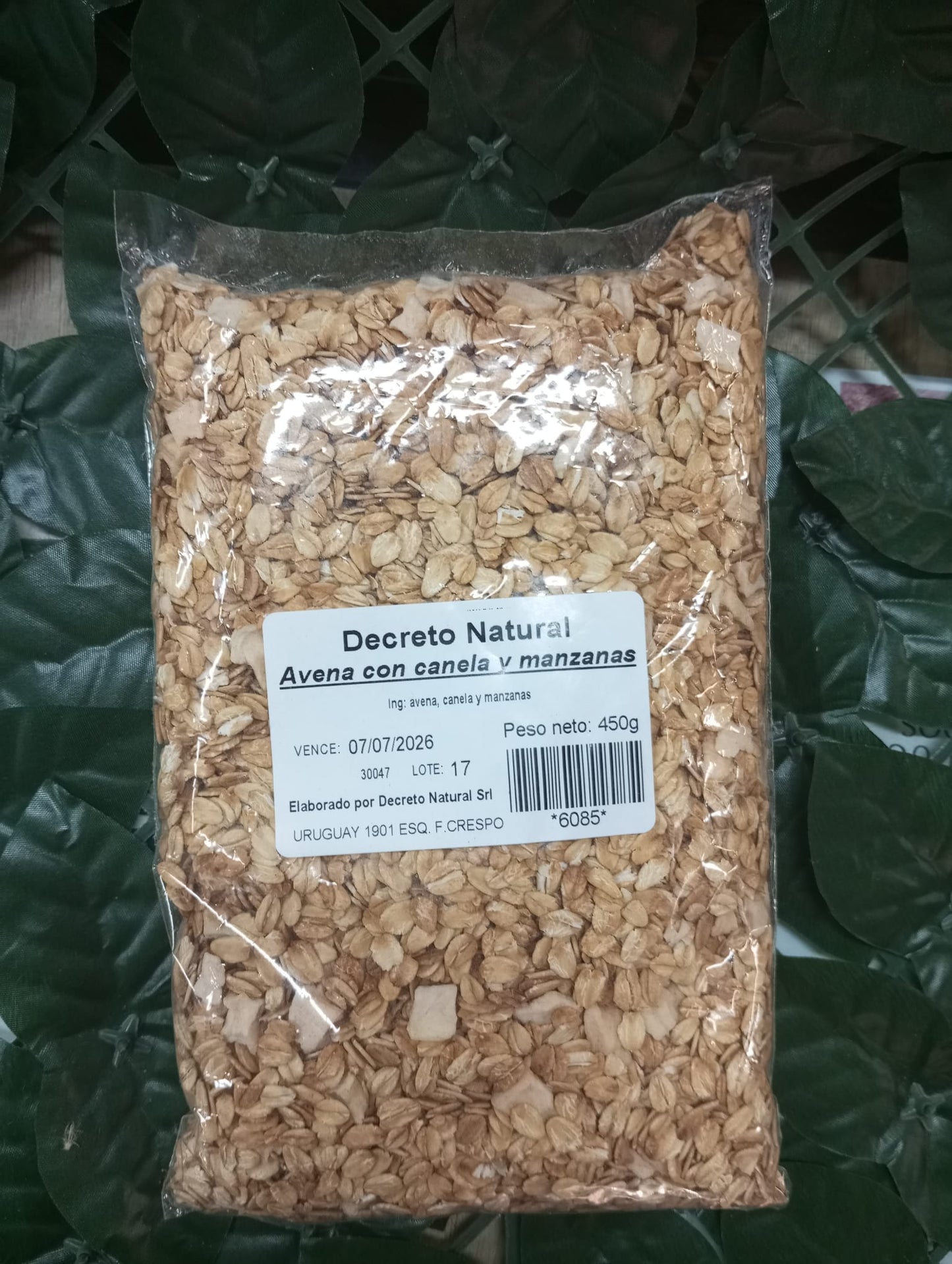 AVENA CON MIEL Y MANZANA