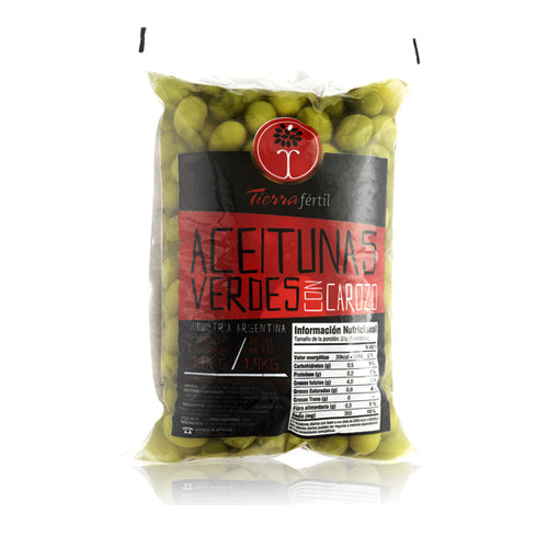 ACEITUNAS VERDES CON CAROZO TIERRA FERTIL