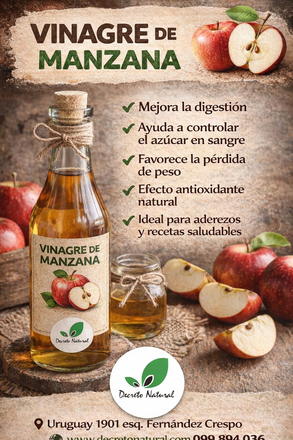 VINAGRE DE MANZANA COSECHA DORADA